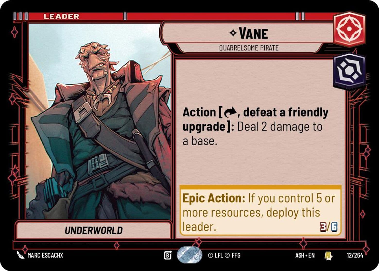 Vane, Quarrelsome Pirate, Standard