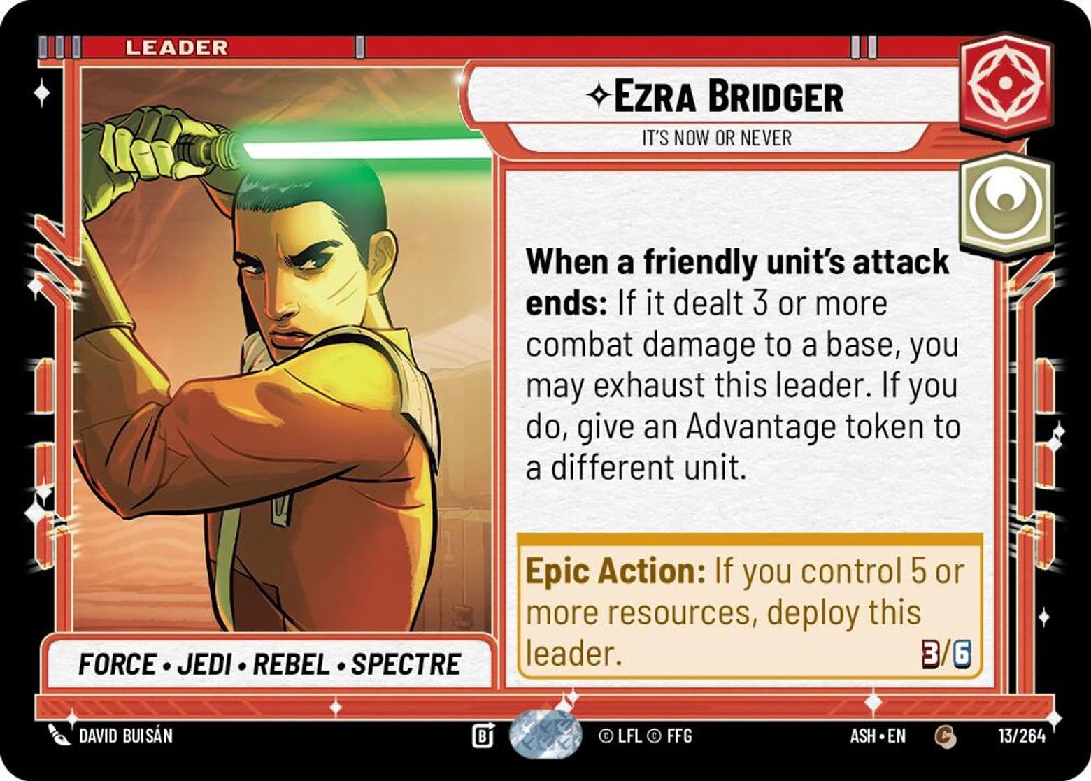 Ezra Bridger, It's Now or Never, Standard