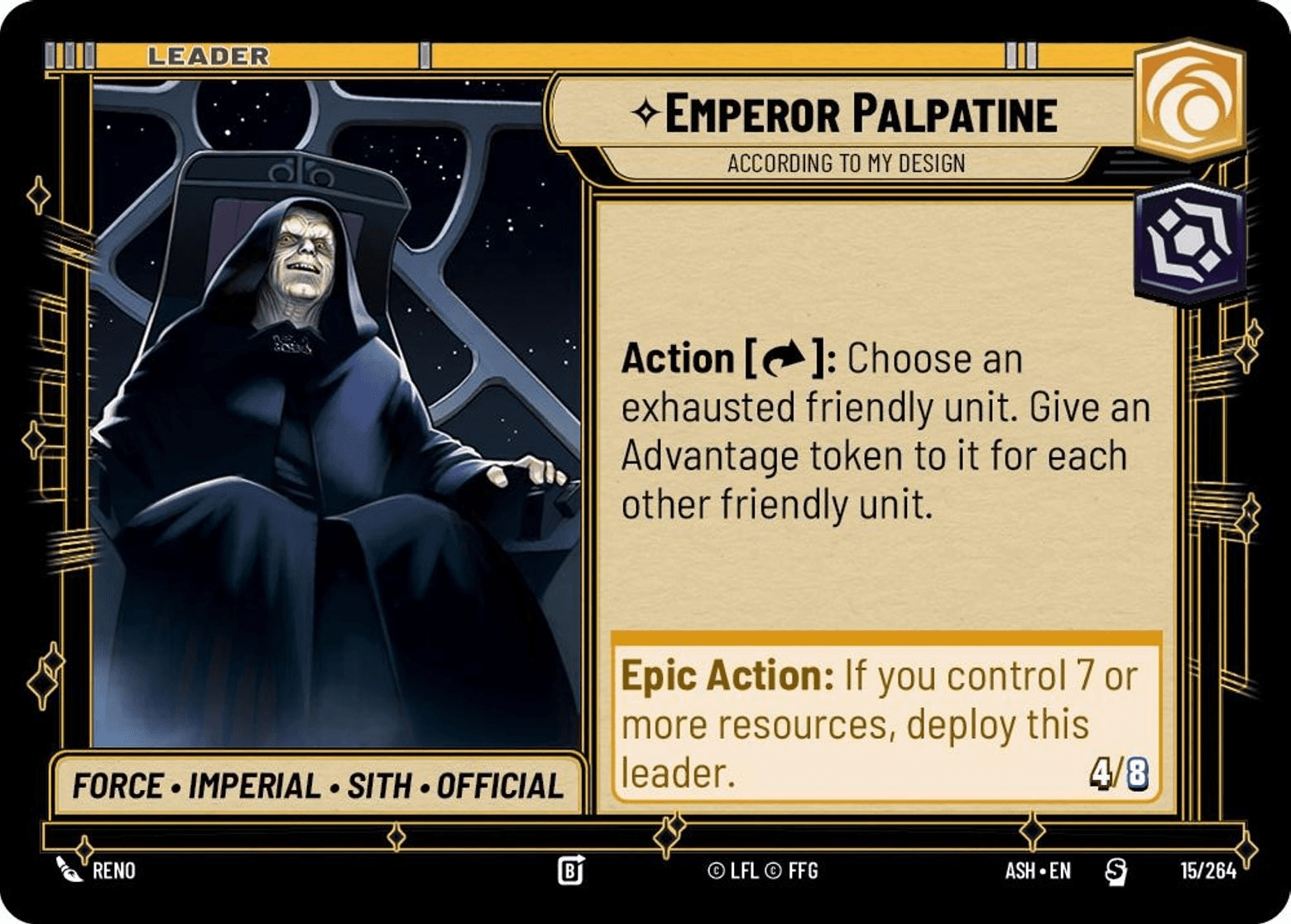 Emperor Palpatine, According to My Design, Standard