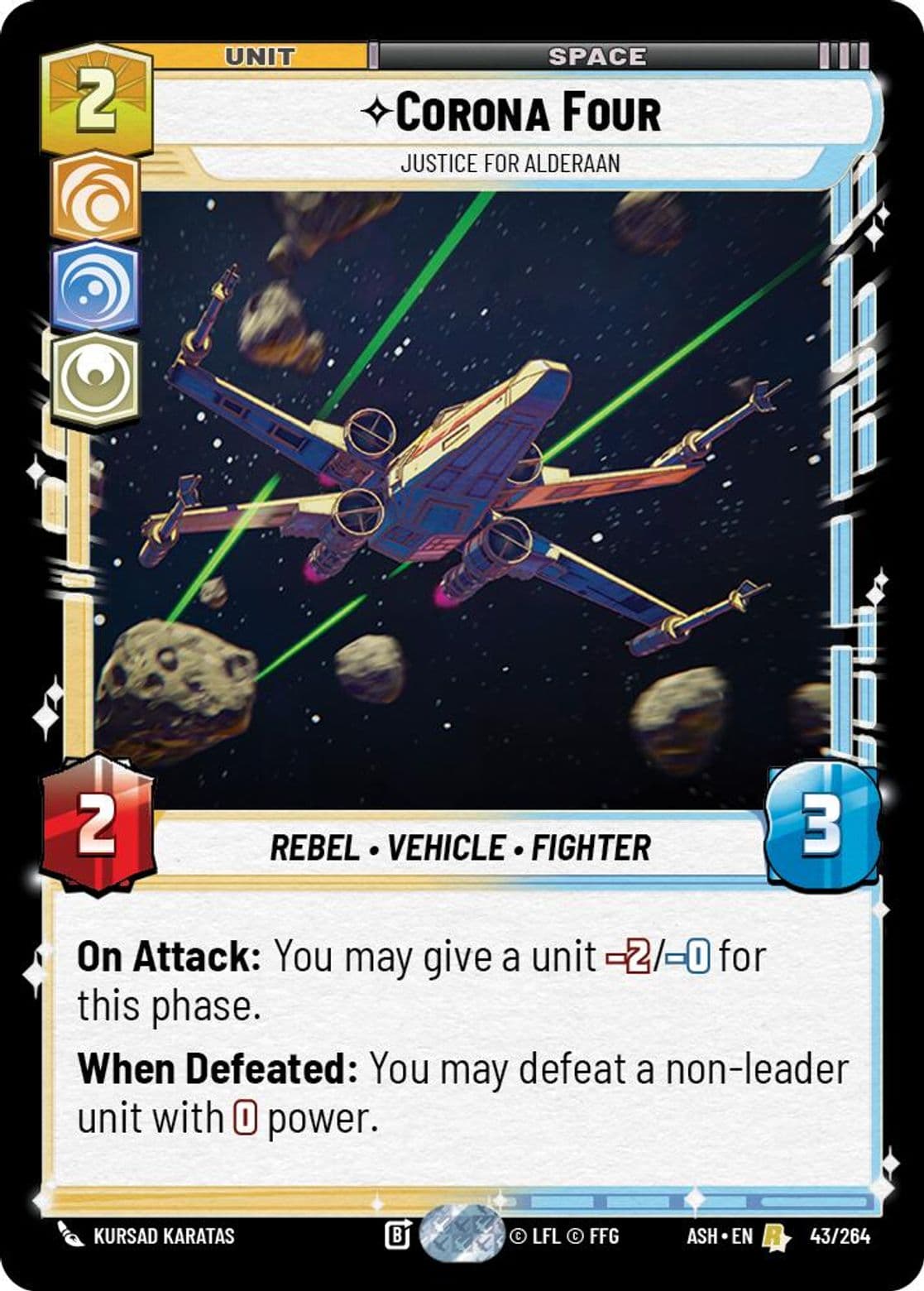 Corona Four, Justice for Alderaan, Standard