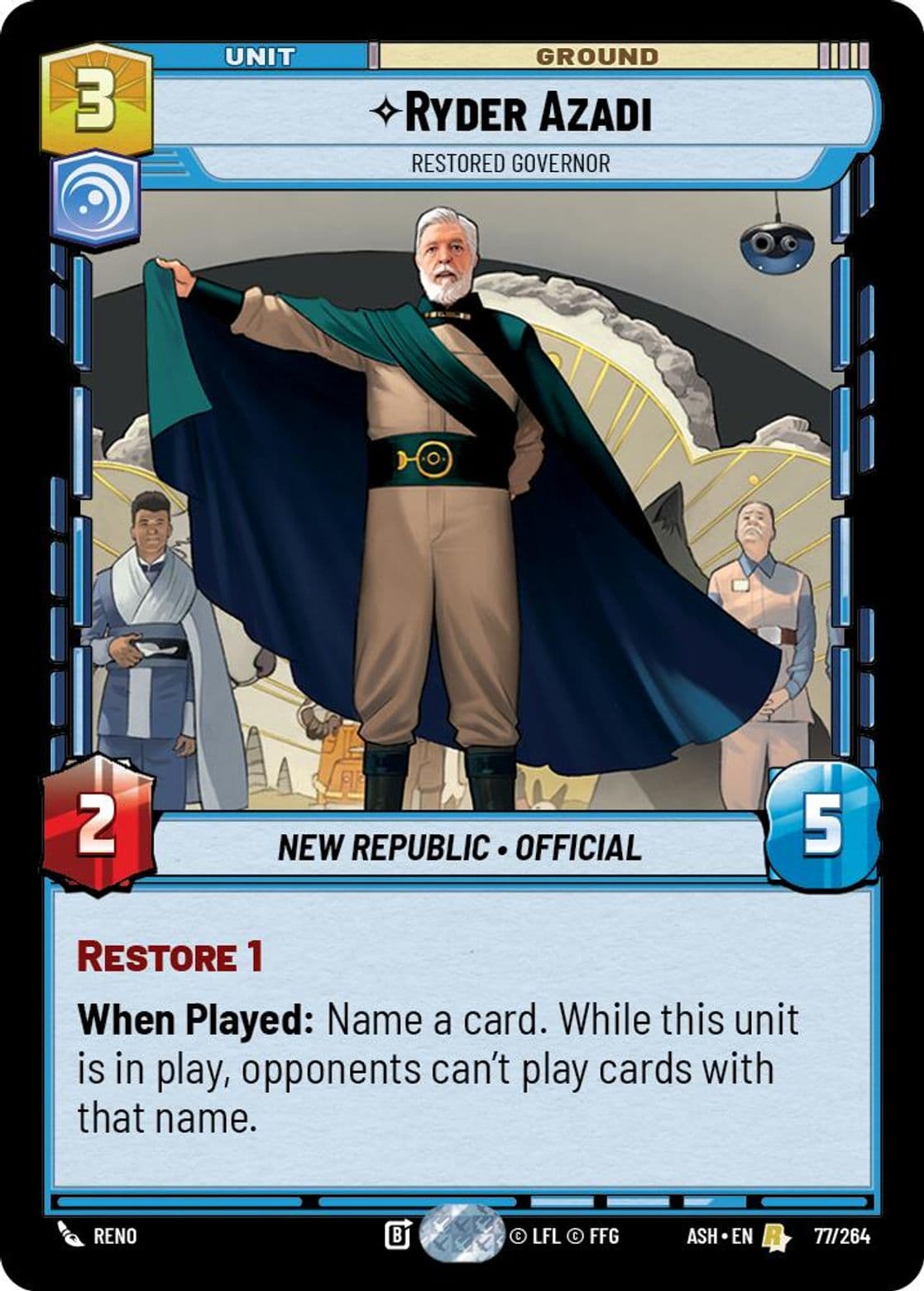 Ryder Azadi, Restored Governor, Standard