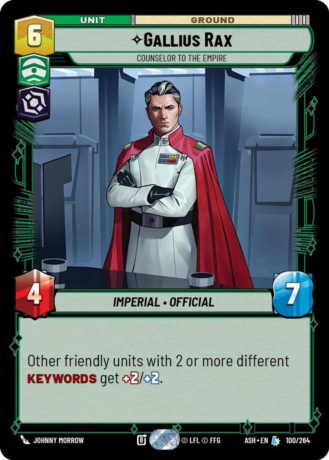 Gallius Rax, Counselor to the Empire, Standard