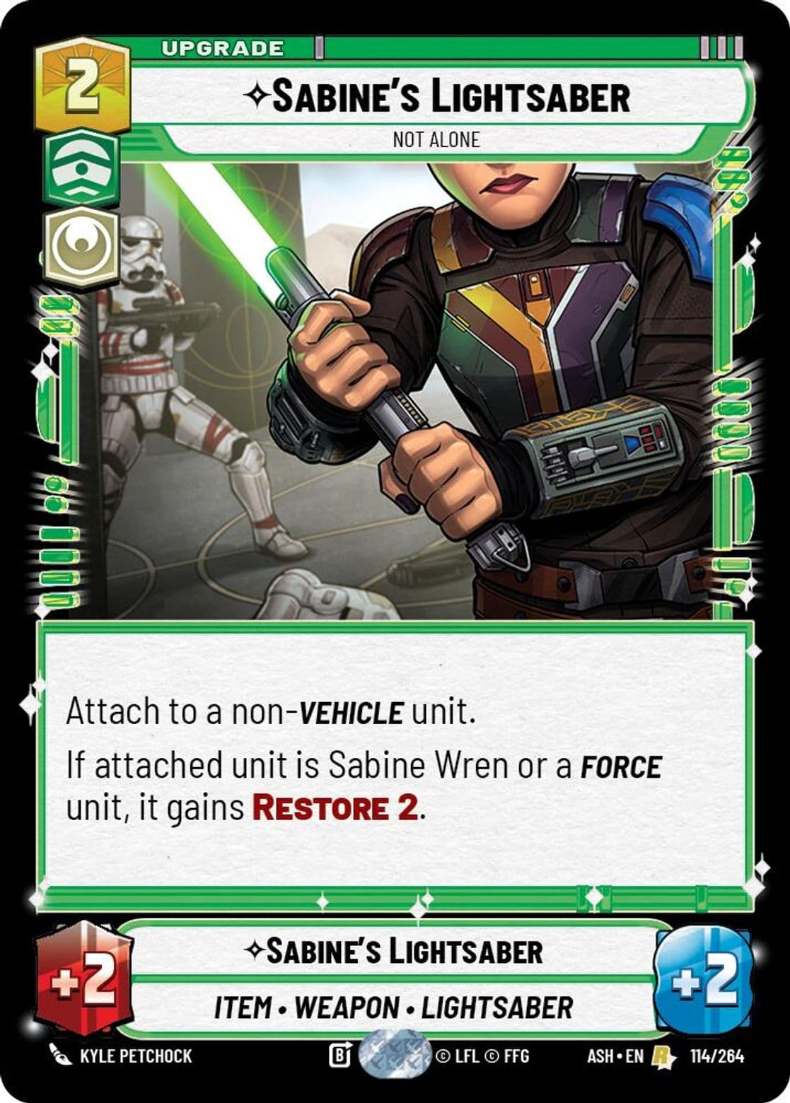 Sabine's Lightsaber, Not Alone, Standard