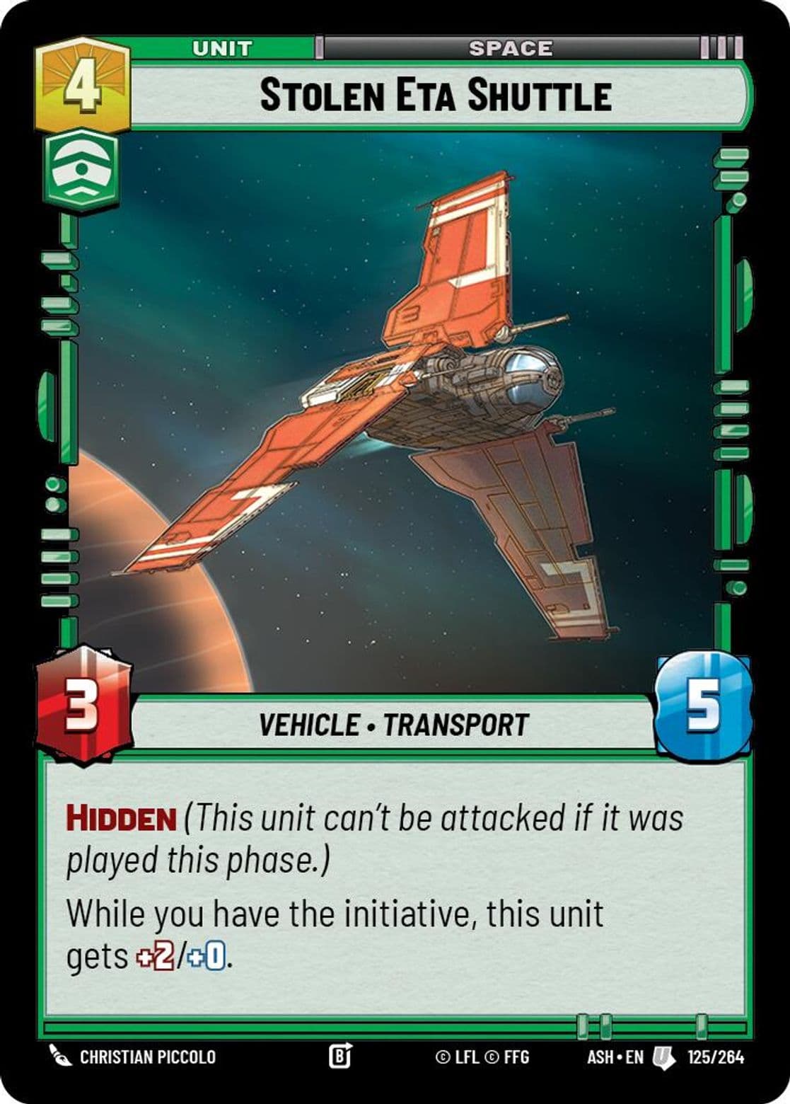 Stolen Eta Shuttle, Standard