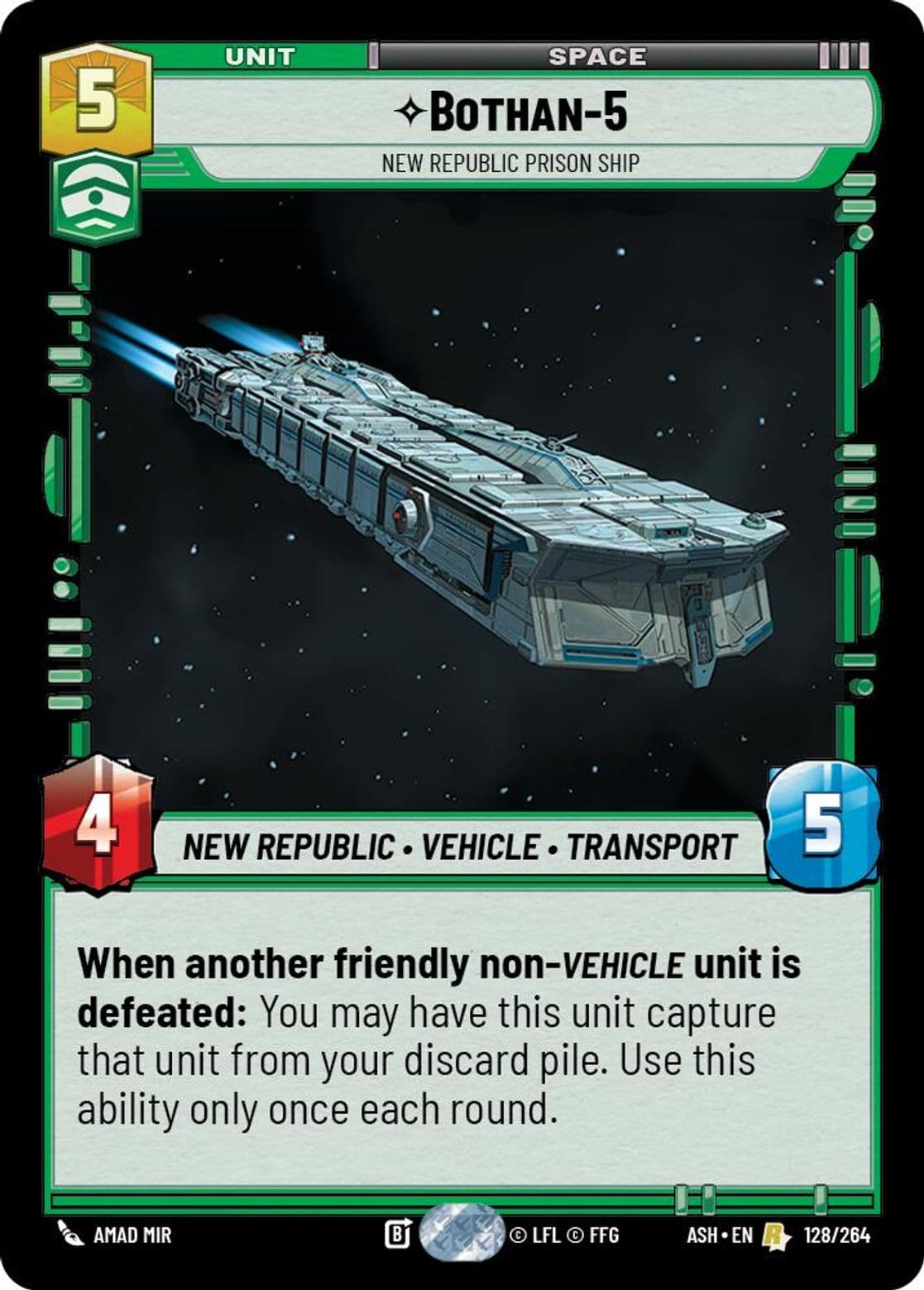 Bothan-5, New Republic Prison Ship, Standard