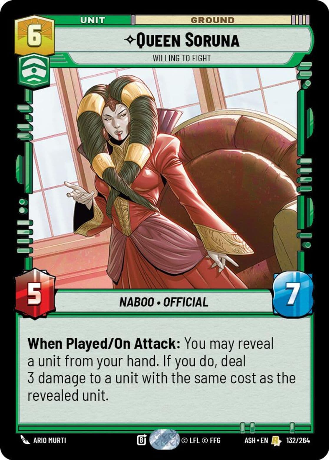 Queen Soruna, Willing to Fight, Standard