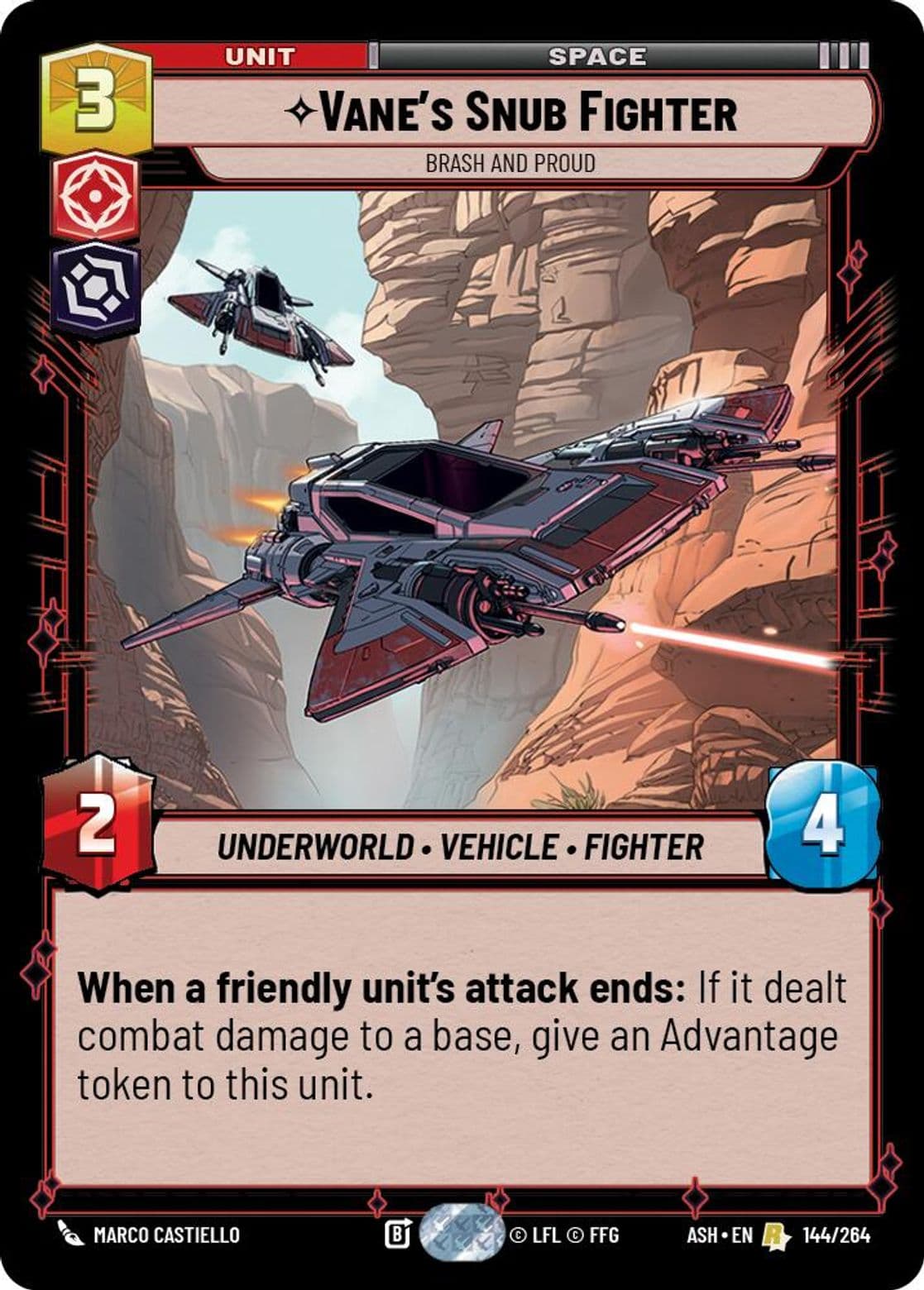 Vane's Snub Fighter, Brash and Proud, Standard