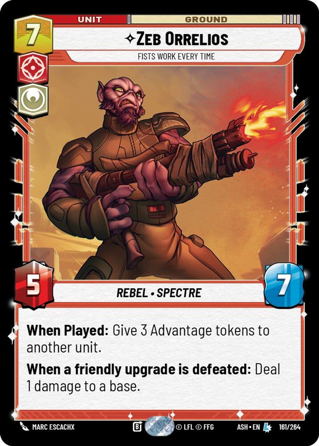 Zeb Orrelios, Fists Work Every Time, Standard