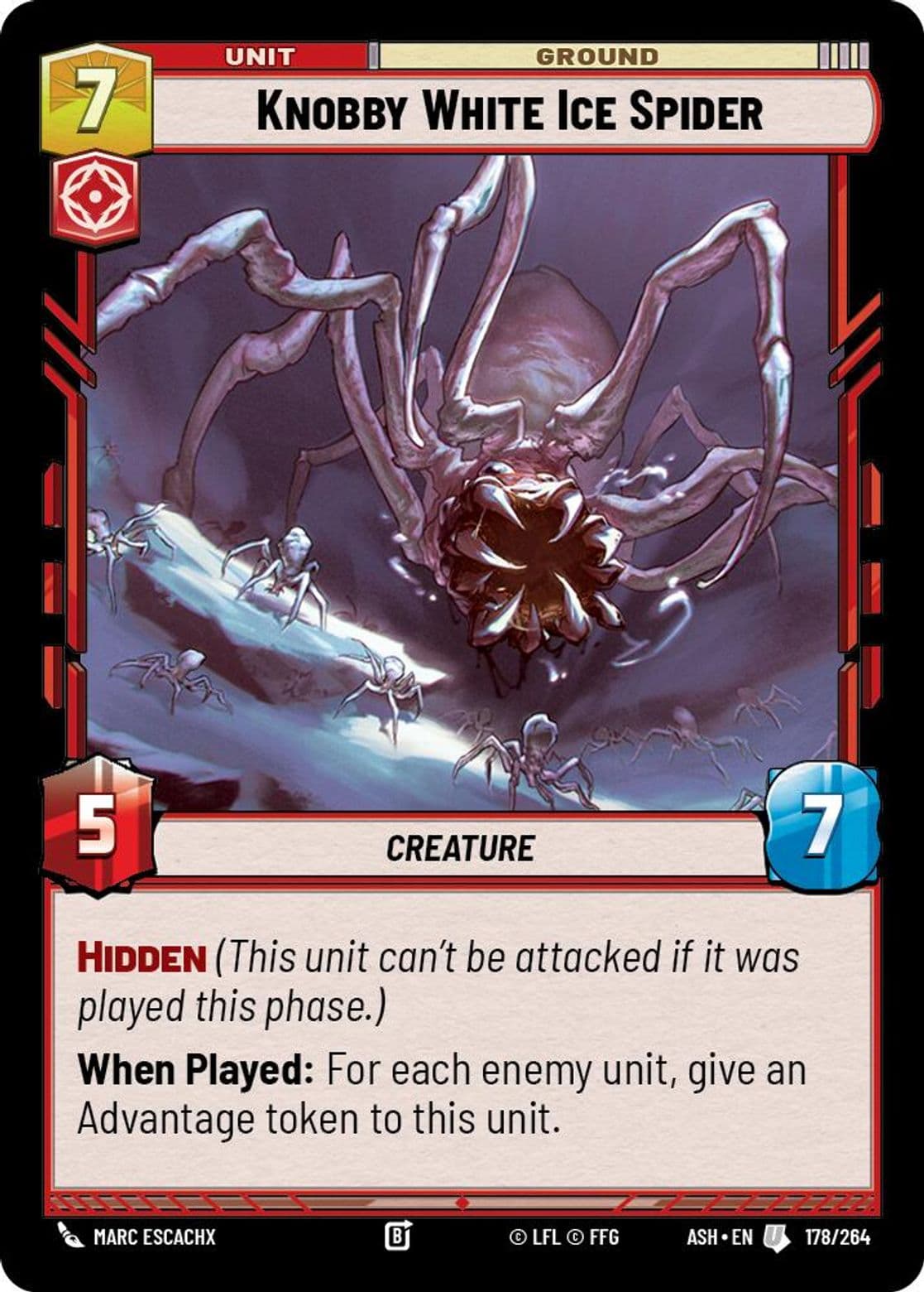 Knobby White Ice Spider, Standard