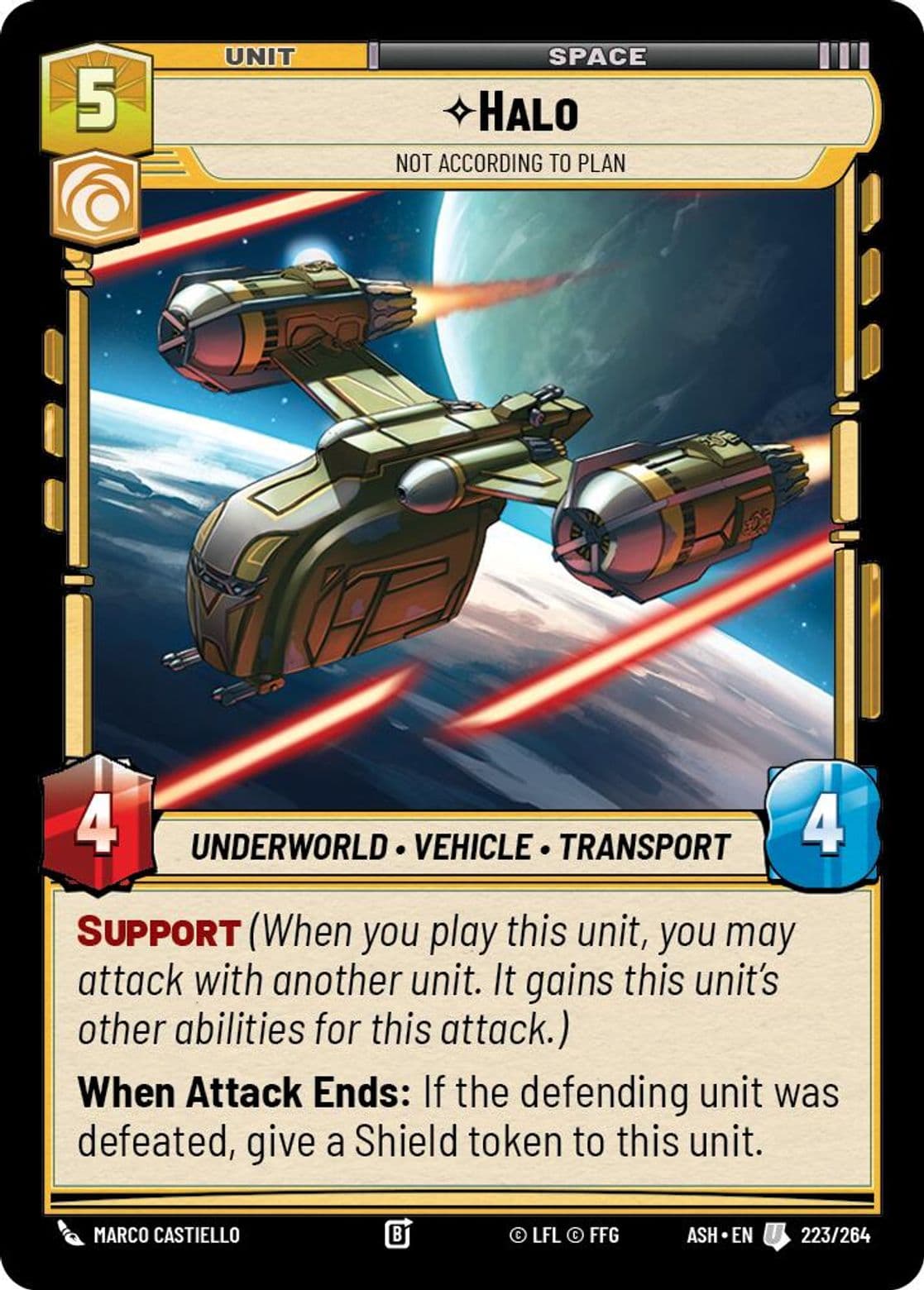 Halo, Not According to Plan, Standard