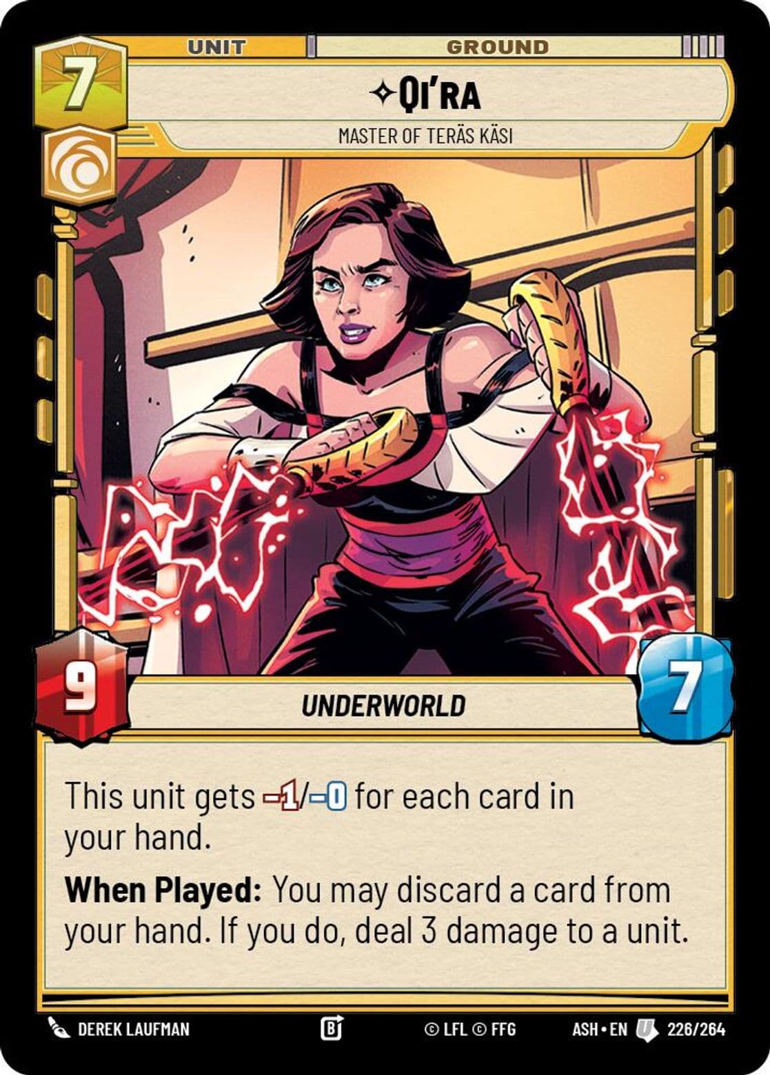 Qi'ra, Master of Teräs Käsi, Standard