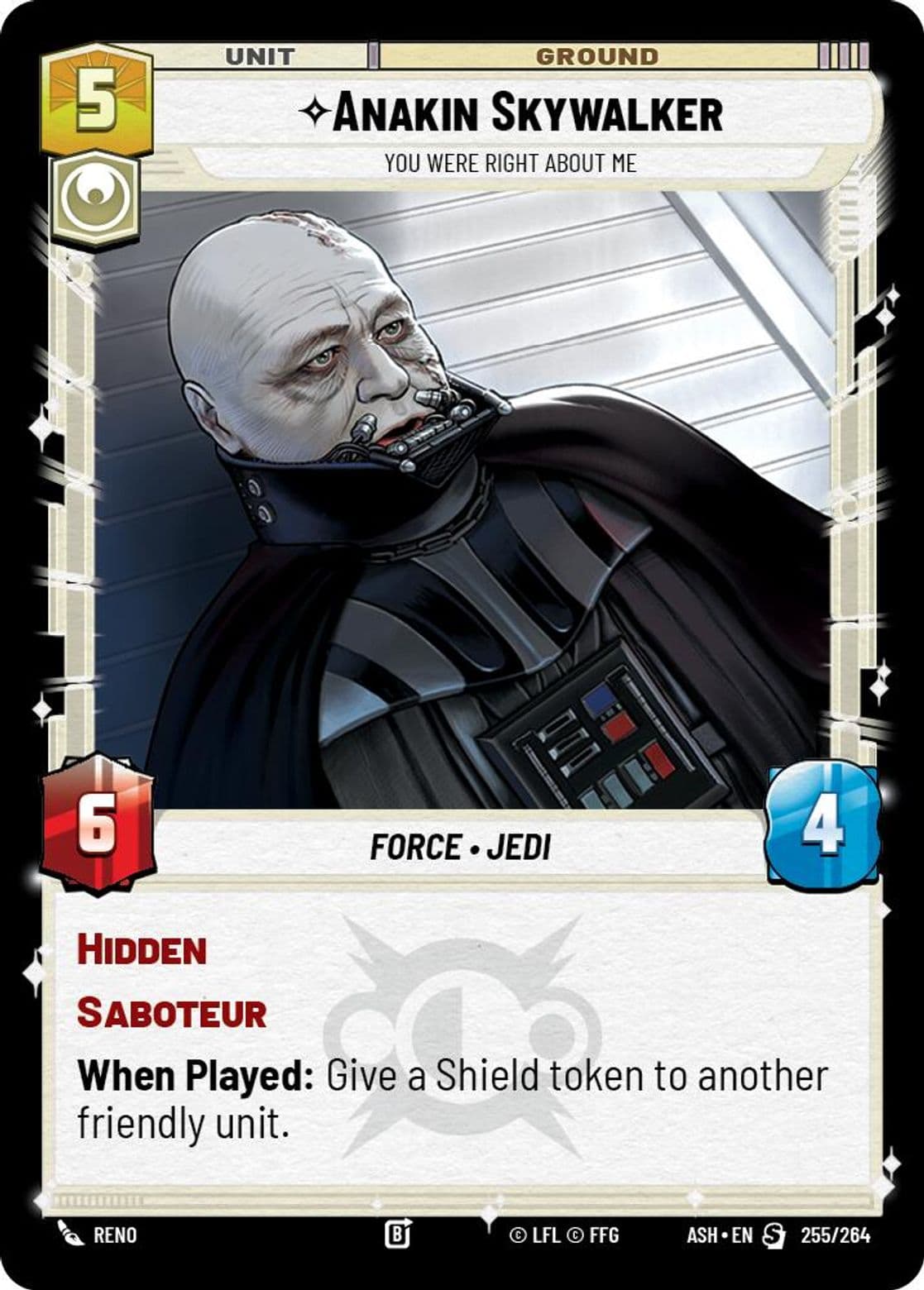 Anakin Skywalker, You Were Right About Me, Standard
