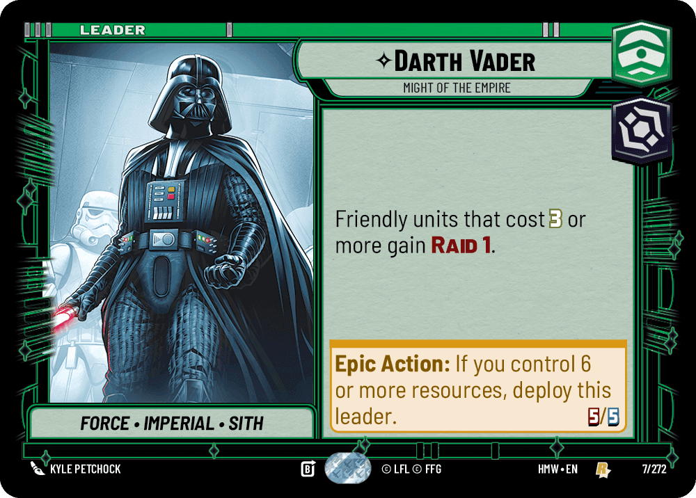 Darth Vader, Might of the Empire, Standard
