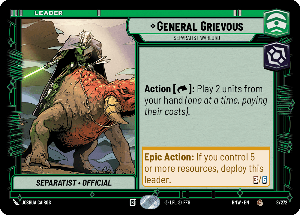 General Grievous, Separatist Warlord, Standard