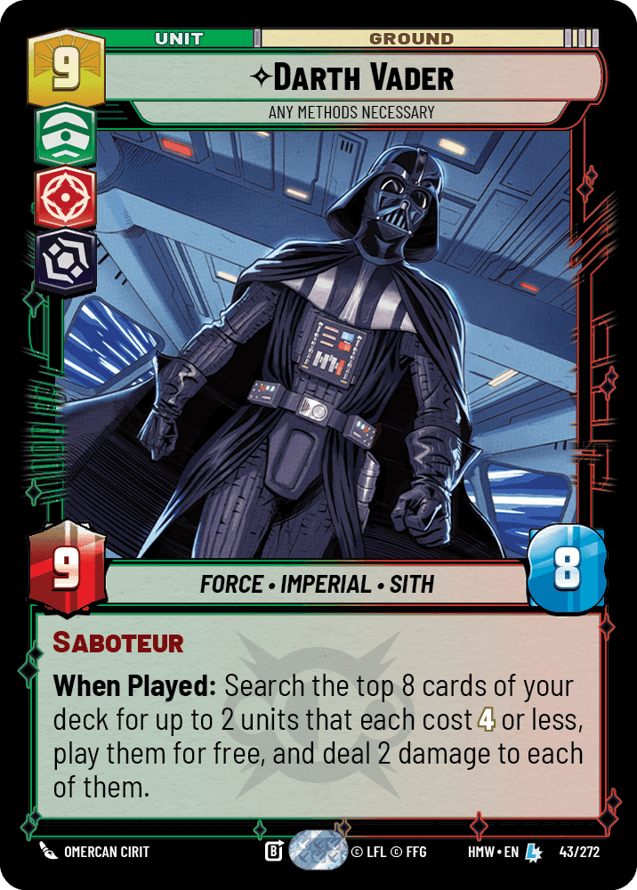 Darth Vader, Any Methods Necessary, Standard