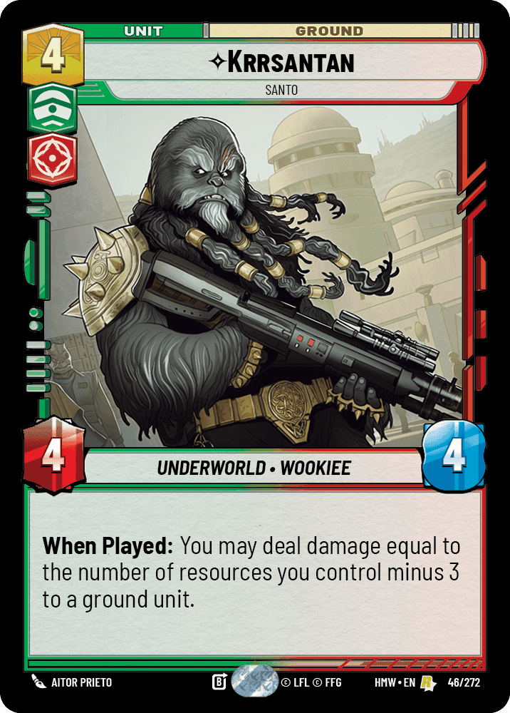 Krrsantan, Santo, Standard