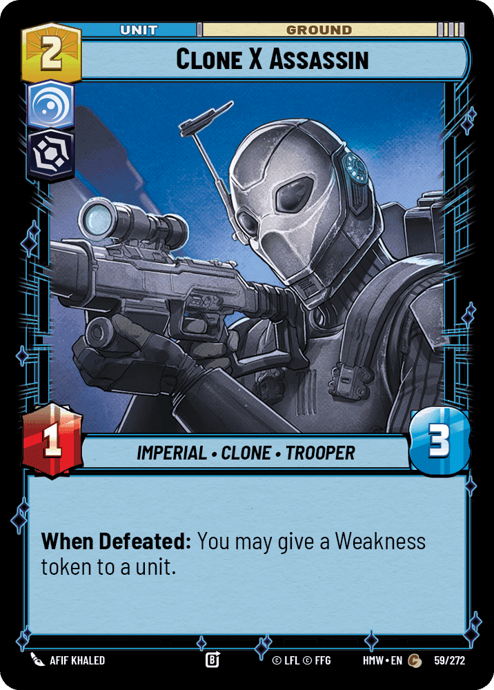 Clone X Assassin, Standard