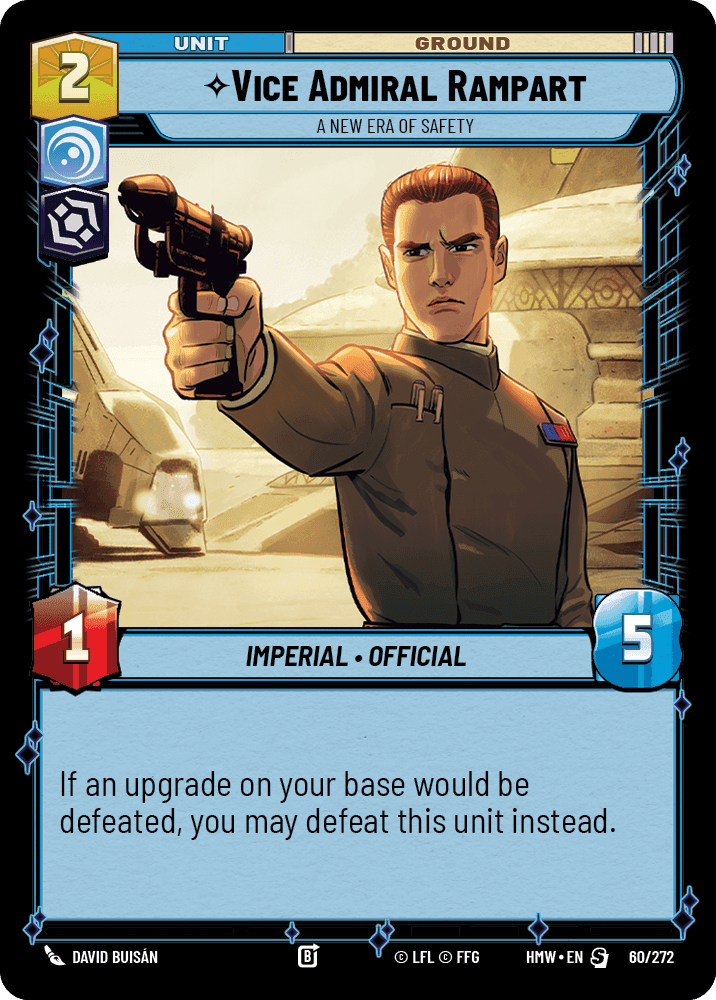 Vice Admiral Rampart, A New Era of Safety, Standard
