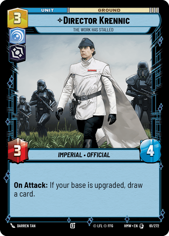 Director Krennic, The Work has Stalled, Standard