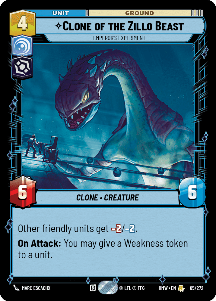 Clone of the Zillo Beast, Emperor's Experiment, Standard