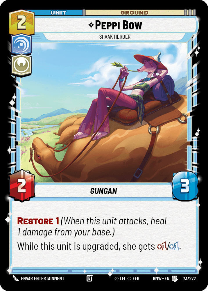 Peppi Bow, Shaak Herder, Standard