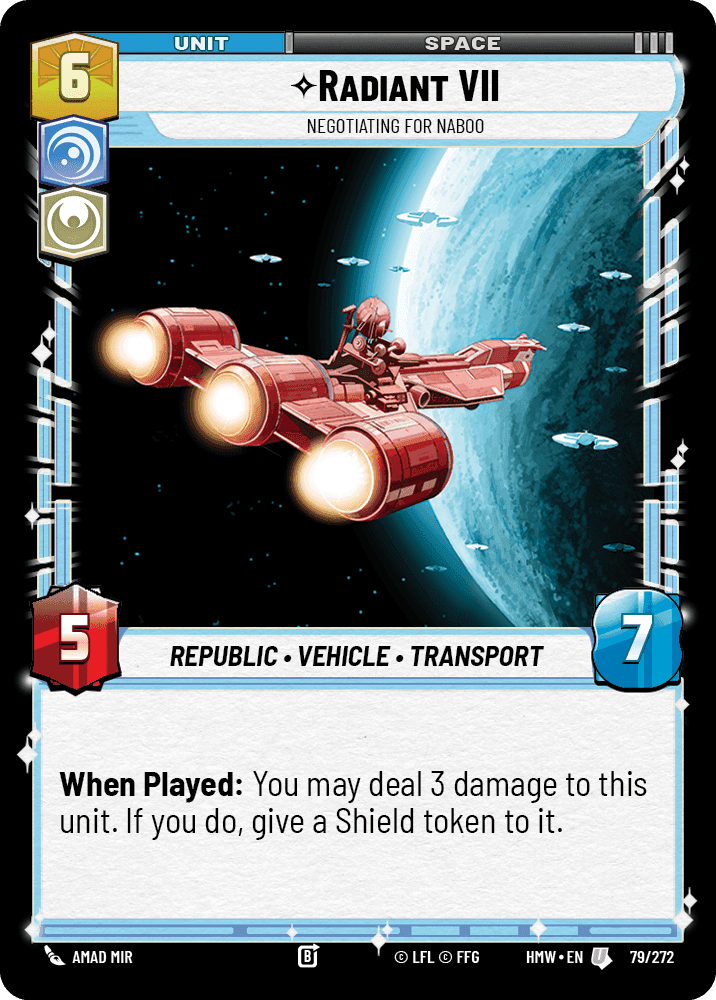 Radiant VII, Negotiating for Naboo, Standard