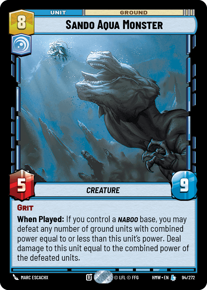 Sando Aqua Monster, Standard