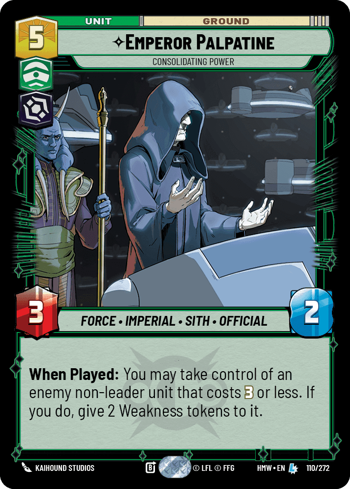 Emperor Palpatine, Consolidating Power, Standard