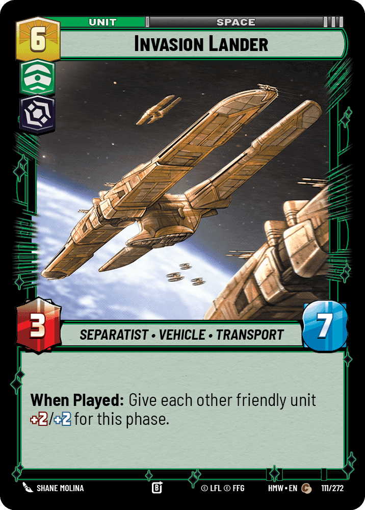 Invasion Lander, Standard