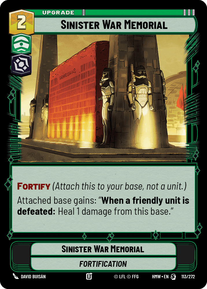 Sinister War Memorial, Standard