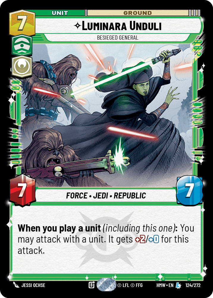 Luminara Unduli, Besieged General, Standard