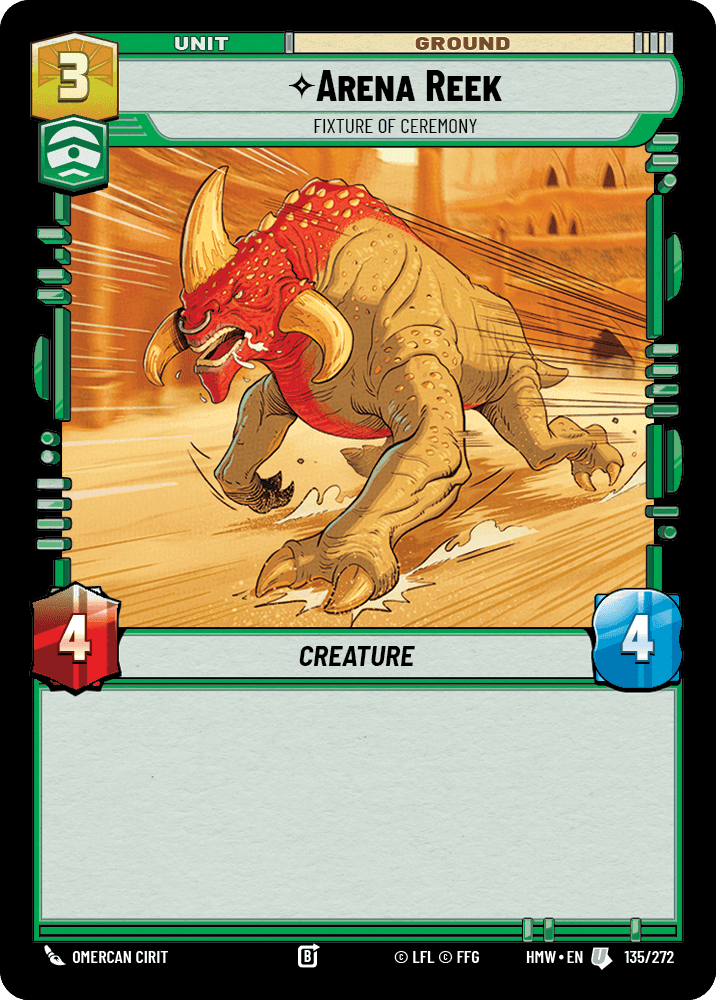 Arena Reek, Fixture of Ceremony, Standard