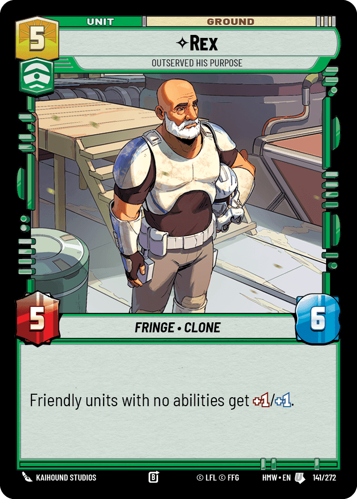 Rex, Outserved His Purpose, Standard