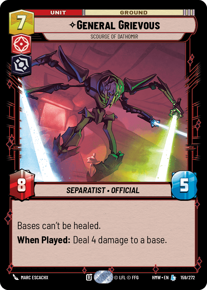 General Grievous, Scourge of Dathomir, Standard