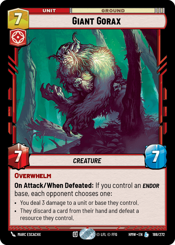 Giant Gorax, Standard