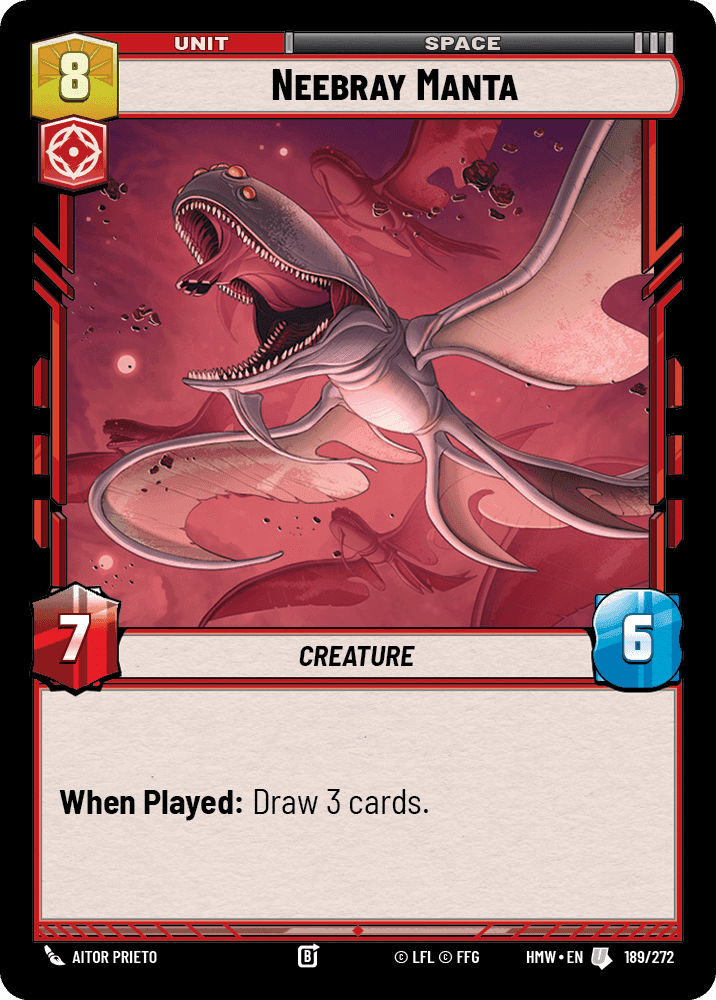 Neebray Manta, Standard