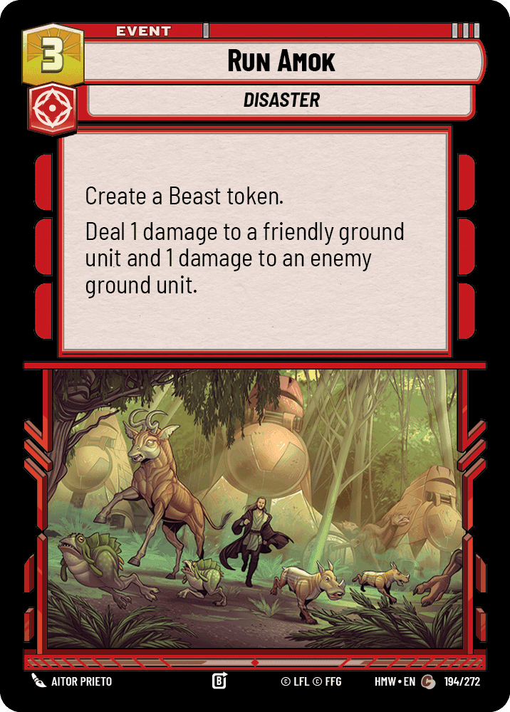 Run Amok, Standard
