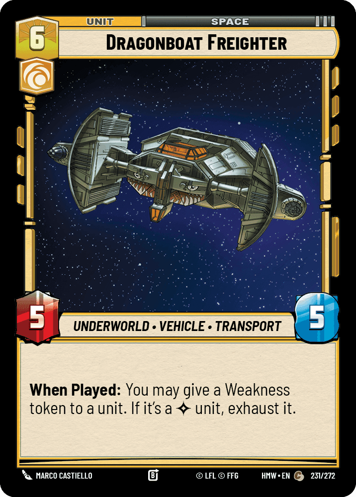 Dragonboat Freighter, Standard