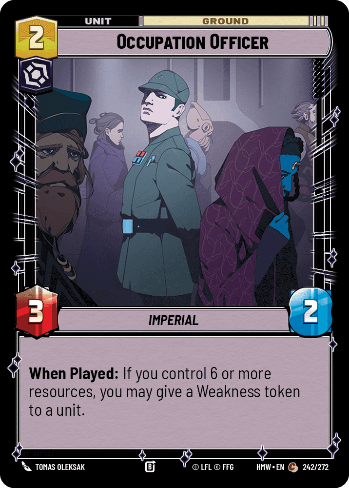 Occupation Officer, Standard