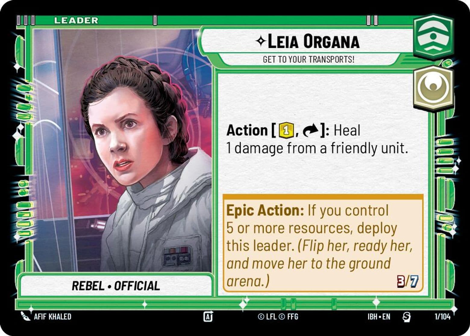 Leia Organa, Get to Your Transports!, Standard