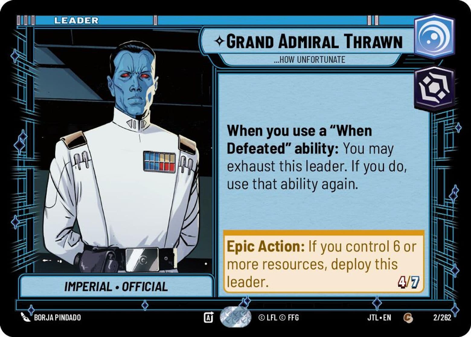 Grand Admiral Thrawn, ...How Unfortunate, Standard