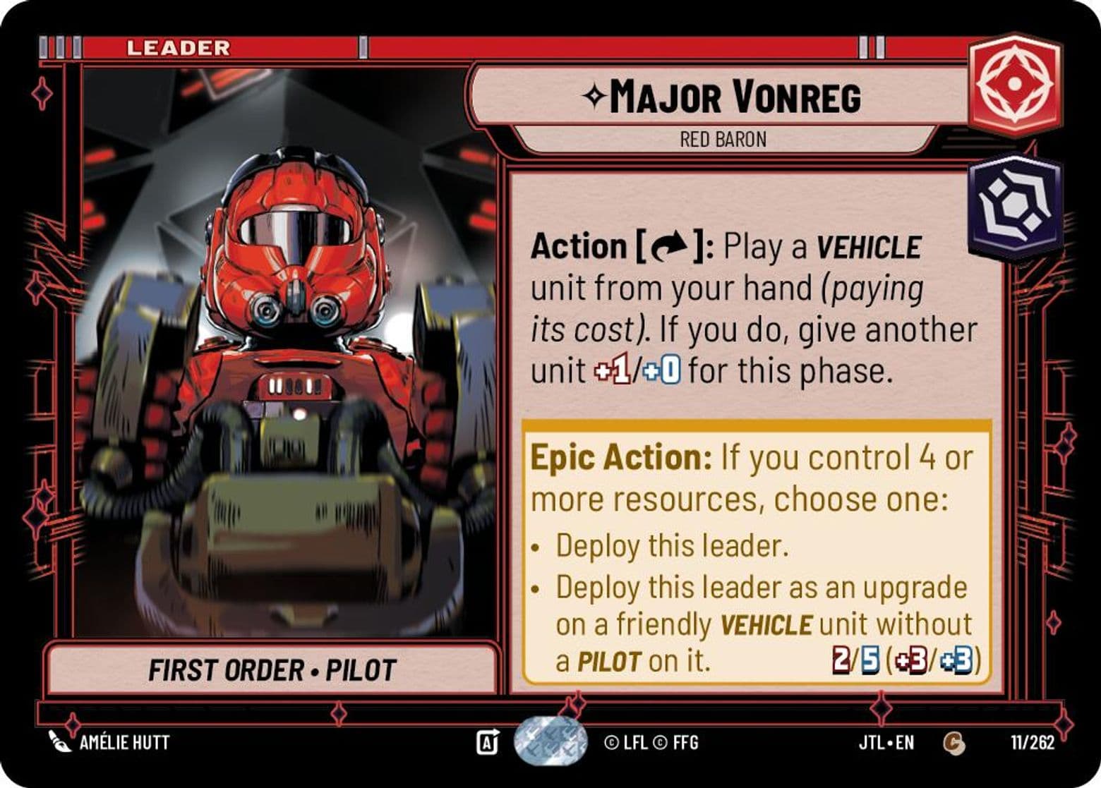 Major Vonreg, Red Baron, Standard