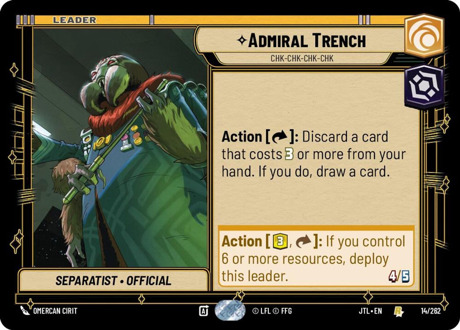 Admiral Trench, chk-chk-chk-chk, Standard