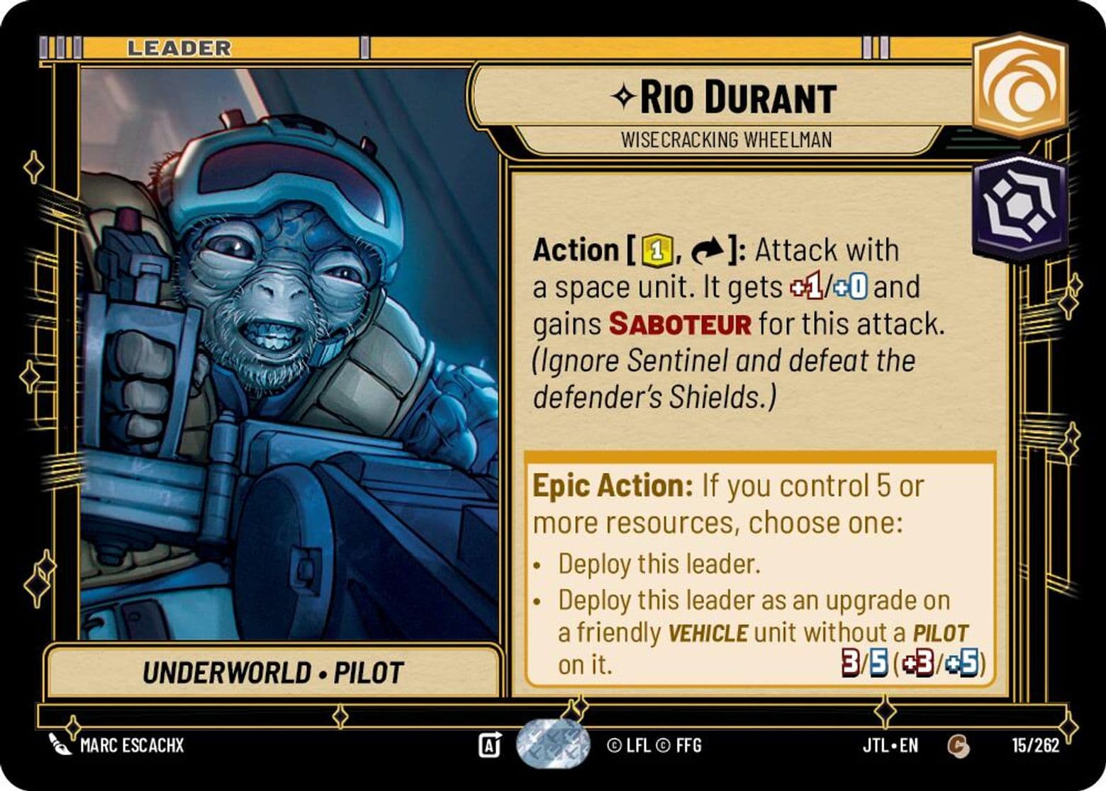 Rio Durant, Wisecracking Wheelman, Standard