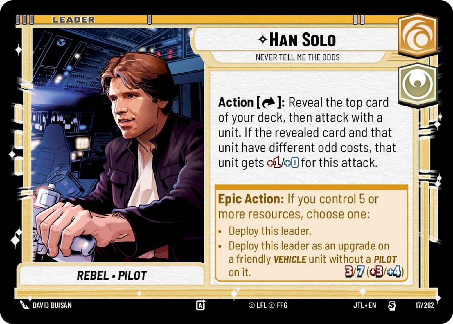 Han Solo, Never Tell Me the Odds, Standard