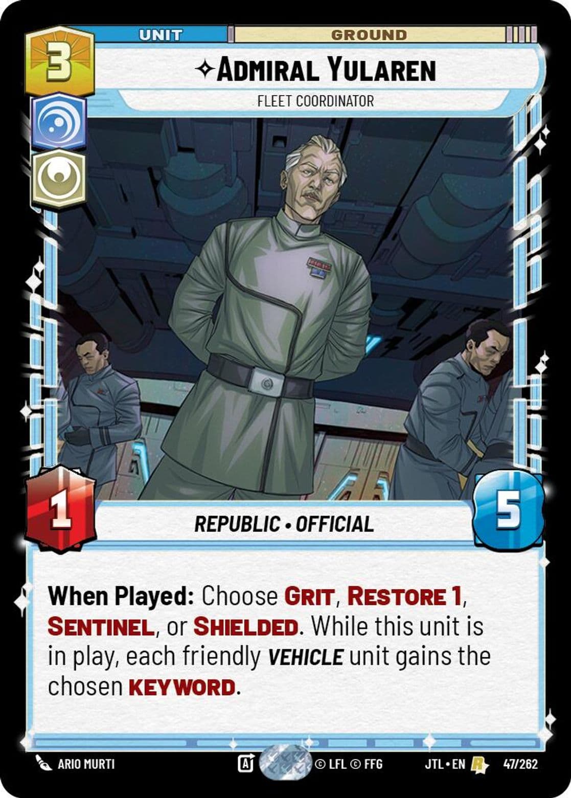 Admiral Yularen, Fleet Coordinator, Standard