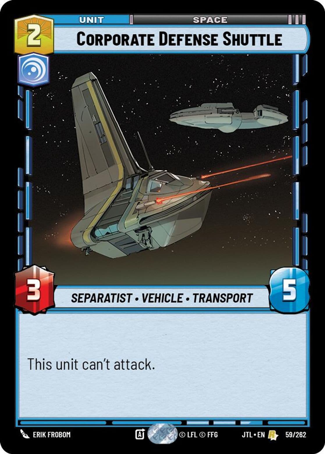 Corporate Defense Shuttle, Standard