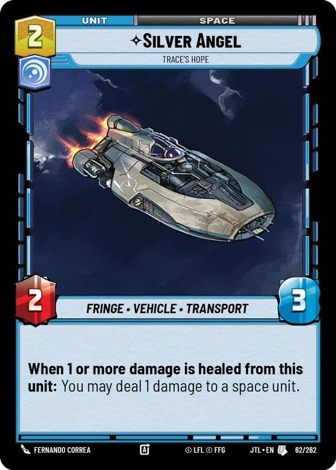 Silver Angel, Trace's Hope, Standard
