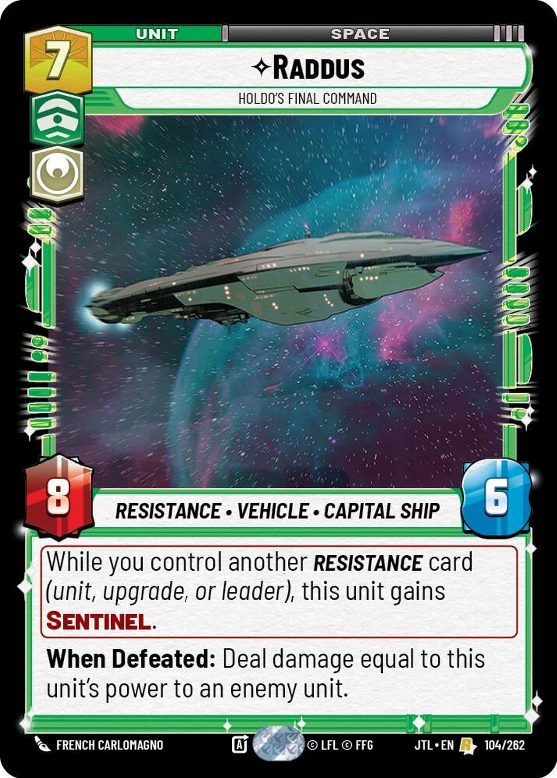 Raddus, Holdo's Final Command, Standard