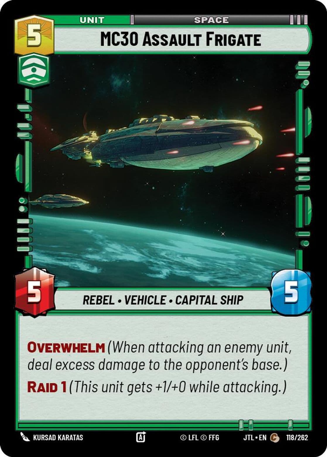 MC30 Assault Frigate, Standard